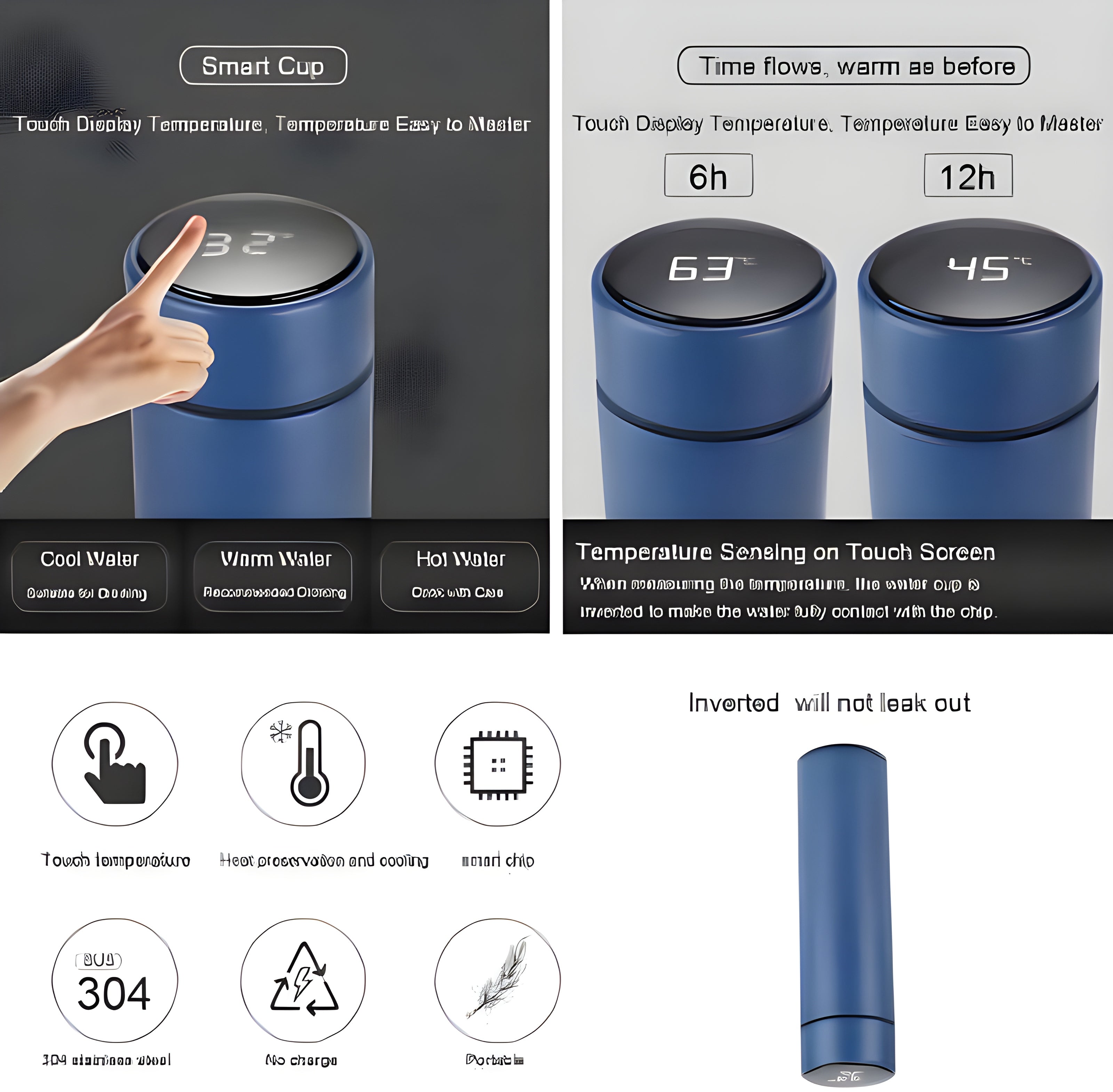 0726 Customized/Personalized Stainless Steel Smart Water Bottle with Smart LCD Temperature Touch | Gifting Custom Name Water Bottle | Gifts for Boyfriend/Girlfriend/Employee | 500ML 0726 Customized/Personalized Stainless Steel Smart Water Bottle with Smart LCD Temperature Touch | Gifting Custom Name Water Bottle | Gifts for Boyfriend/Girlfriend/Employee | 500ML